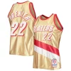 Moderno Trendy Clyde Drexler Portland Trail Blazers 75th Anniversary 1991/92 Hardwood Classics Swingman Jersey Gold