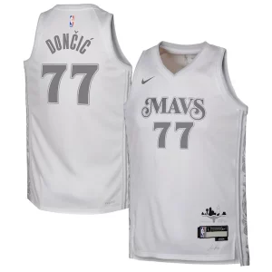Raffinato Trendy Meraviglioso Luka Dončić Dallas Mavericks Nike Youth 2024/25 Swingman Player Jersey City Edition White