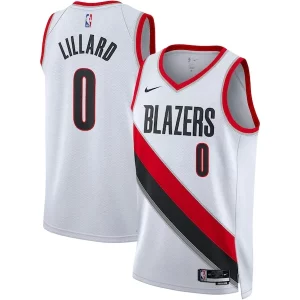Attraente Magnifico Fantastico Damian Lillard Portland Trail Blazers Nike Unisex Swingman Jersey Association Edition White/Black