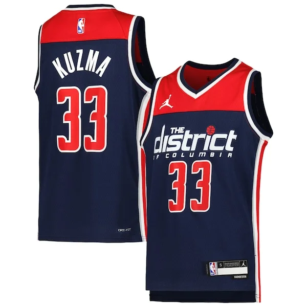 Bellissimo Sofisticato Eccezionale Kyle Kuzma Washington Wizards Jordan Brand Youth Swingman Jersey Statement Edition Navy