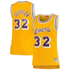 Classico Splendido Robusto Magic Johnson Los Angeles Lakers Women's 1984/85 Hardwood Classics Swingman Jersey Gold