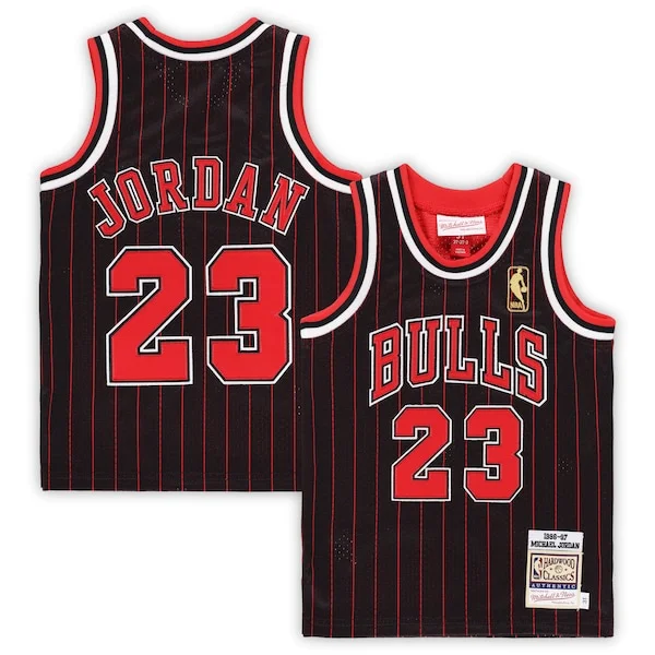 Prestigioso Michael Jordan Chicago Bulls Toddler 1996/97 Hardwood Classics Authentic Jersey Black/Red/White
