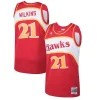Accattivante Raffinato Lussuoso Dominique Wilkins Atlanta Hawks 1986/87 Hardwood Classics Swingman Jersey Red