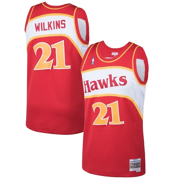 Accattivante Raffinato Lussuoso Dominique Wilkins Atlanta Hawks 1986/87 Hardwood Classics Swingman Jersey Red