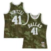 Raffinato Dirk Nowitzki Dallas Mavericks Hardwood Classics 1998/99 Ghost Green Swingman Jersey Camo