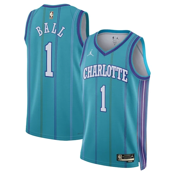 Meraviglioso Comodo Ottimo LaMelo Ball Charlotte Hornets Jordan Brand Unisex 2023/24 Swingman Replica Jersey Classic Edition Teal