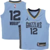 Attraente Incantevole Ja Morant Memphis Grizzlies Jordan Brand Preschool 2022/23 Statement Edition Jersey Light Blue