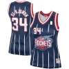 Versatile Hakeem Olajuwon Houston Rockets Women's Hardwood Classics Swingman Jersey Navy/Red