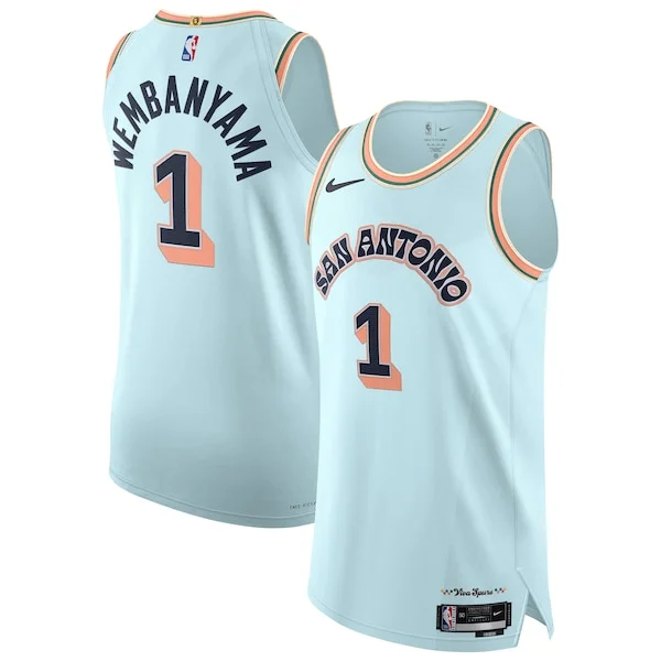 Cool Victor Wembanyama San Antonio Spurs Nike 2024/25 Authentic Player Jersey City Edition Light Blue
