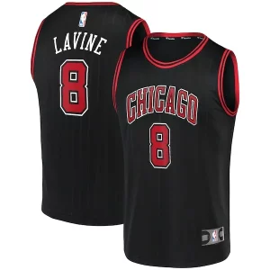 Duraturo Zach LaVine Chicago Bulls Fast Break Team Replica Jersey Black Statement Edition
