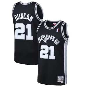 Versatile Tim Duncan San Antonio Spurs 1998/99 Hardwood Classics Swingman Jersey Black