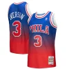 Fascinante Eccezionale Resistente Allen Iverson Philadelphia 76ers 1996/97 Hardwood Classics Fadeaway Swingman Player Jersey Red/Royal