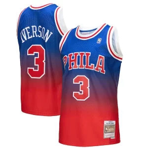 Fascinante Eccezionale Resistente Allen Iverson Philadelphia 76ers 1996/97 Hardwood Classics Fadeaway Swingman Player Jersey Red/Royal