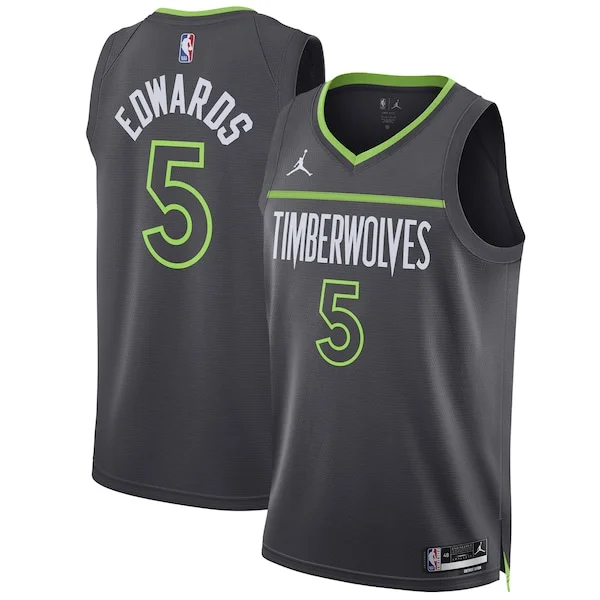 Comodo Trendy Anthony Edwards Minnesota Timberwolves Jordan Brand Unisex Swingman Jersey Statement Edition Charcoal