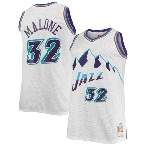 Carino Fascinante Accattivante Karl Malone Utah Jazz 1996/97 Big & Tall Hardwood Classics Swingman Jersey White/Purple