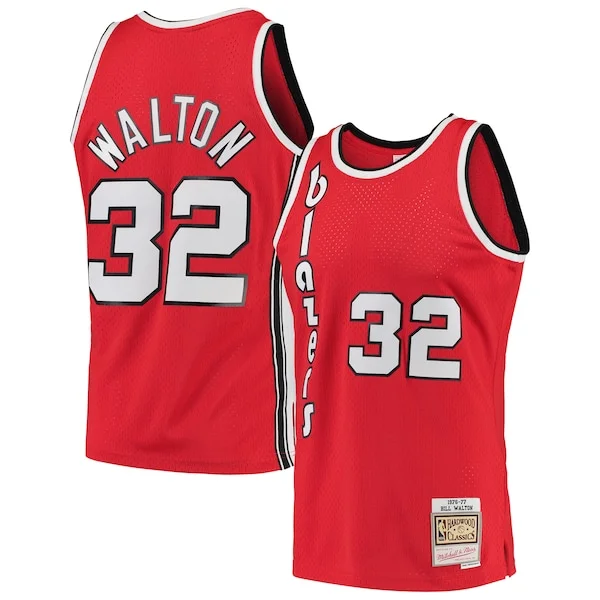 Fascinante Versatile Resistente Bill Walton Portland Trail Blazers 1976/77 Hardwood Classics Swingman Jersey Red