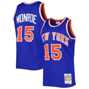 Attraente Earl Monroe New York Knicks 2001/02 Hardwood Classics Swingman Jersey Blue