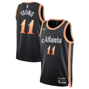 Attraente Prestigioso Trae Young Atlanta Hawks Nike Unisex 2022/23 Swingman Jersey City Edition Black