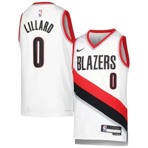 Elegante Magnifico Damian Lillard Portland Trail Blazers Nike Youth Swingman Jersey Association Edition White