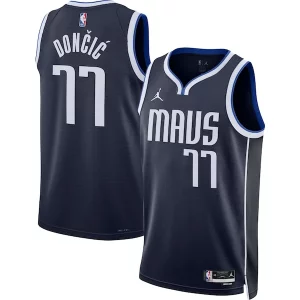 Cool Luka Dončić Dallas Mavericks Jordan Brand Unisex Swingman Jersey Statement Edition Navy
