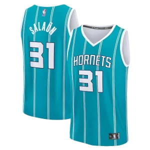 Comodo Moderno Robusto Tidjane Salaun Charlotte Hornets 2024 NBA Draft Fast Break Player Jersey Icon Edition Teal