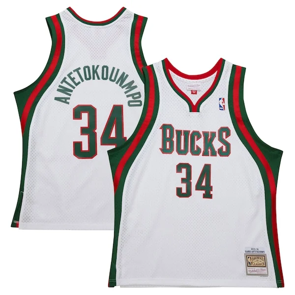 Classico Giannis Antetokounmpo Milwaukee Bucks 2013/14 Hardwood Classics Swingman Jersey White