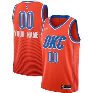 Splendido Sofisticato Meraviglioso Oklahoma City Thunder Jordan Brand Swingman Custom Jersey Statement Edition Orange