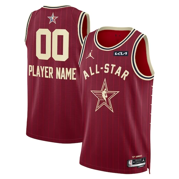 Moderno Attraente Incantevole Jordan Brand Unisex 2024 NBA All Star Game Swingman Custom Jersey Crimson