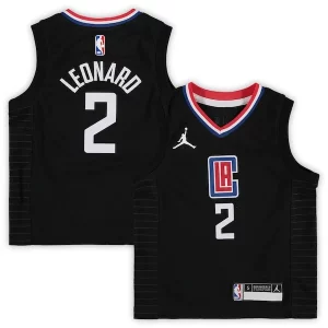 Fascinante Kawhi Leonard LA Clippers Jordan Brand Preschool 2020/21 Fast Break Replica Jersey Statement Edition Black