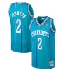 Splendido Ottimo Resistente Larry Johnson Charlotte Hornets 1992/93 Hardwood Classics Swingman Jersey Teal