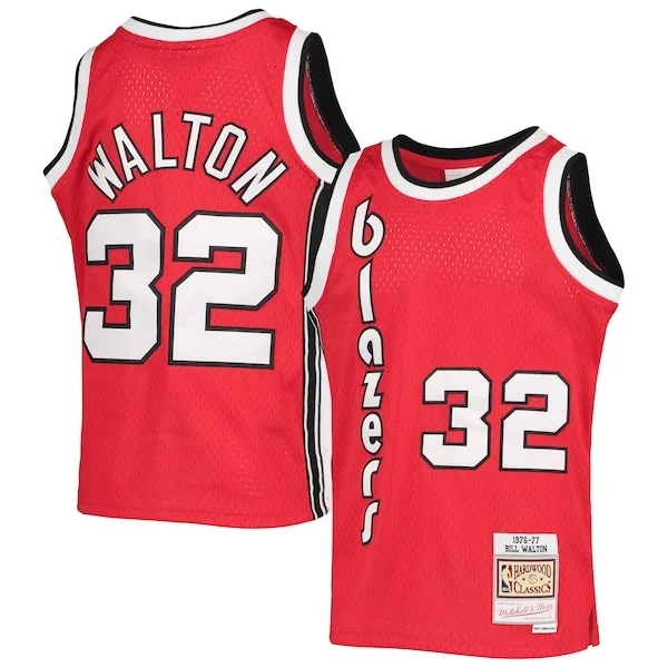 Classico Gorgeous Bill Walton Portland Trail Blazers Youth 1976/77 Hardwood Classics Swingman Jersey Black