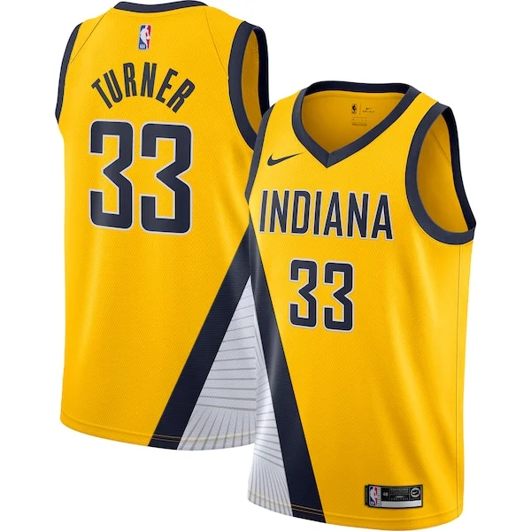 Meraviglioso Myles Turner Indiana Pacers Nike Swingman Jersey Gold Statement Edition
