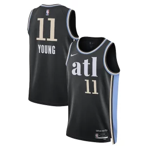 Resistente Trae Young Atlanta Hawks Nike Unisex 2023/24 Swingman Jersey Black City Edition