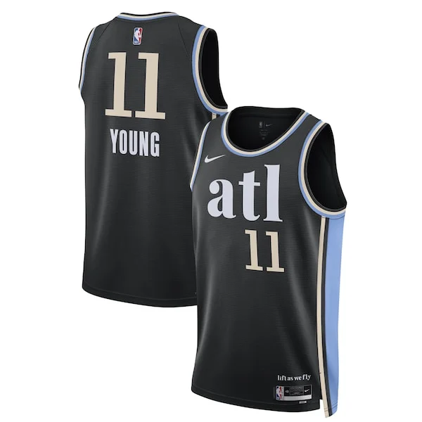 Resistente Trae Young Atlanta Hawks Nike Unisex 2023/24 Swingman Jersey Black City Edition