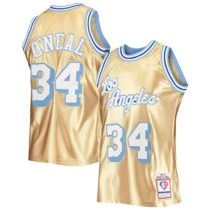 Carino Comodo Meraviglioso Shaquille O'Neal Los Angeles Lakers 75th Anniversary 1996/97 Hardwood Classics Swingman Jersey Gold
