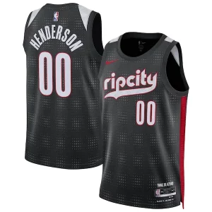 Comodo Ottimo Scoot Henderson Portland Trail Blazers Nike Unisex 2024/25 Swingman Player Jersey City Edition Black