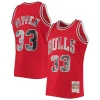 Trendy Scottie Pippen Chicago Bulls 1997/98 Hardwood Classics NBA 75th Anniversary Diamond Swingman Jersey Red