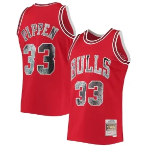 Trendy Scottie Pippen Chicago Bulls 1997/98 Hardwood Classics NBA 75th Anniversary Diamond Swingman Jersey Red