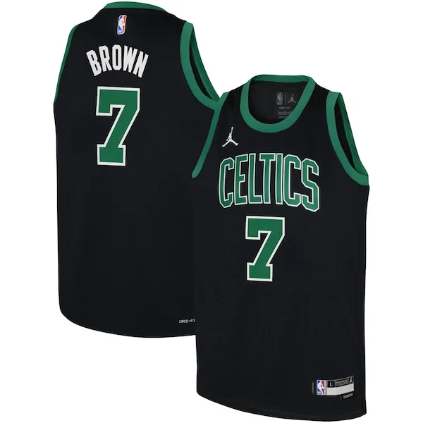 Duraturo Jaylen Brown Boston Celtics Jordan Brand Youth Swingman Jersey Statement Edition Black
