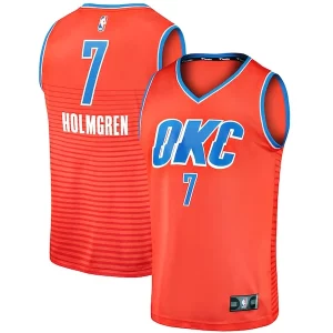 Versatile Eccezionale Bellissimo Chet Holmgren Oklahoma City Thunder Fast Break Replica Player Jersey Statement Edition Orange