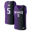 Robusto Sofisticato Splendido De'Aaron Fox Sacramento Kings Fast Break Replica Player Jersey Statement Edition Purple
