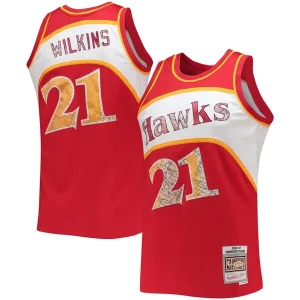 Pratico Incantevole Bellissimo Dominique Wilkins Atlanta Hawks 1986/87 Hardwood Classics NBA 75th Anniversary Diamond Swingman Jersey Red