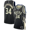 Attraente Delizioso Giannis Antetokounmpo Milwaukee Bucks Jordan Brand Unisex Swingman Jersey Statement Edition Black