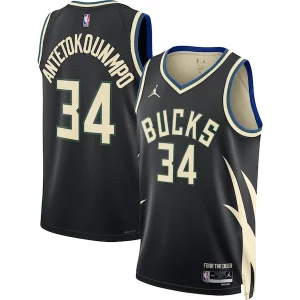 Attraente Delizioso Giannis Antetokounmpo Milwaukee Bucks Jordan Brand Unisex Swingman Jersey Statement Edition Black