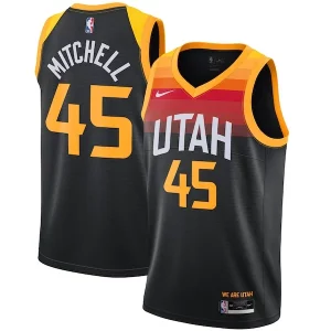 Cool Trendy Accattivante Donovan Mitchell Utah Jazz Nike 2021/22 Swingman Player Jersey Black City Edition