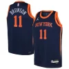 Gorgeous Jalen Brunson New York Knicks Jordan Brand Youth Swingman Jersey Statement Edition Navy