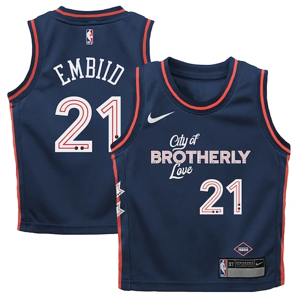 Versatile Joel Embiid Philadelphia 76ers Nike Toddler Swingman Replica Jersey City Edition Navy