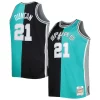 Fascinante Robusto Tim Duncan San Antonio Spurs Big & Tall Hardwood Classics 1998/99 Split Swingman Jersey Black/Teal