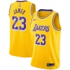 Lussuoso Fascinante LeBron James Los Angeles Lakers Nike Swingman Player Jersey Gold Icon Edition
