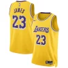 Cool LeBron James Los Angeles Lakers Nike Unisex Swingman Jersey Icon Edition Gold/White